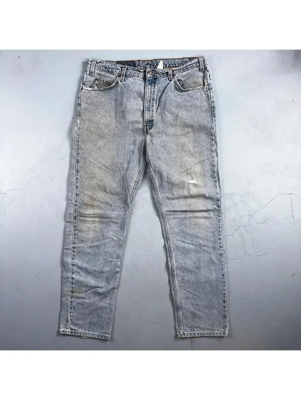 Levis 505 Vintage 90s Mexico Orange Tab Jeans 38x32 Blue Light Wash Act 36x30